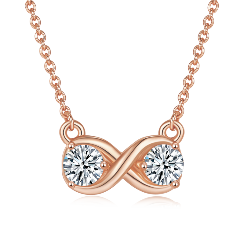 双环无限的爱PendantS925银Moissanite厘石D级1.0ct